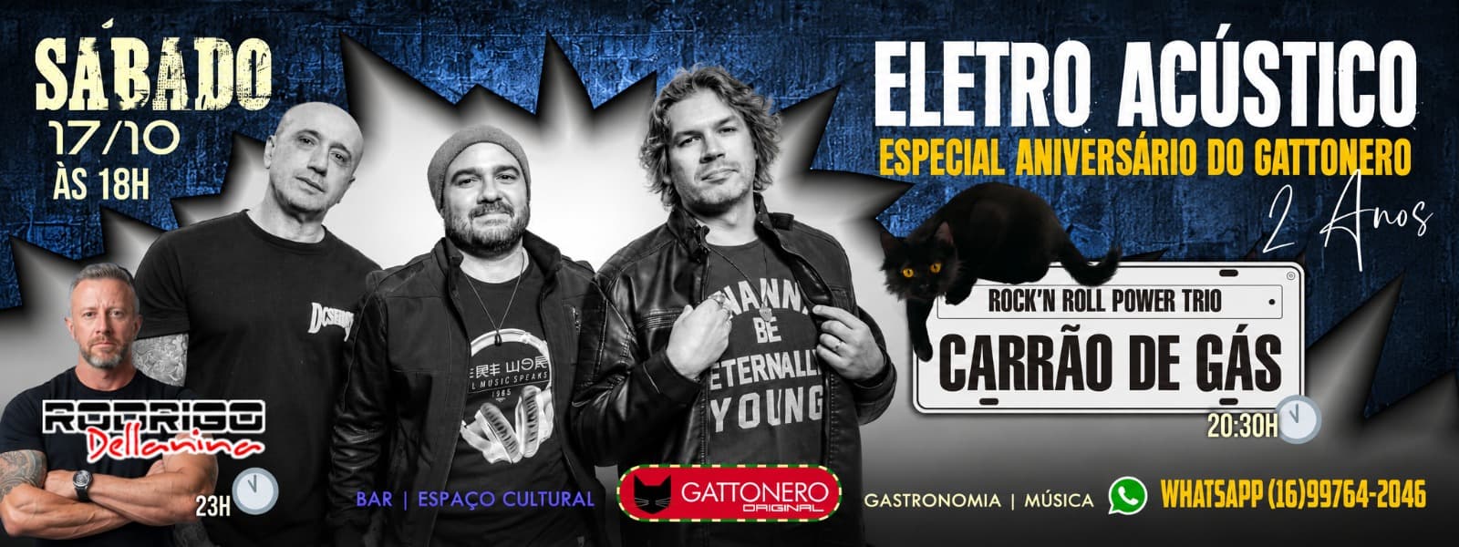 Capa do evento Especial de Aniversário Gattonero com Carrão de Gás e DJ Dellanina