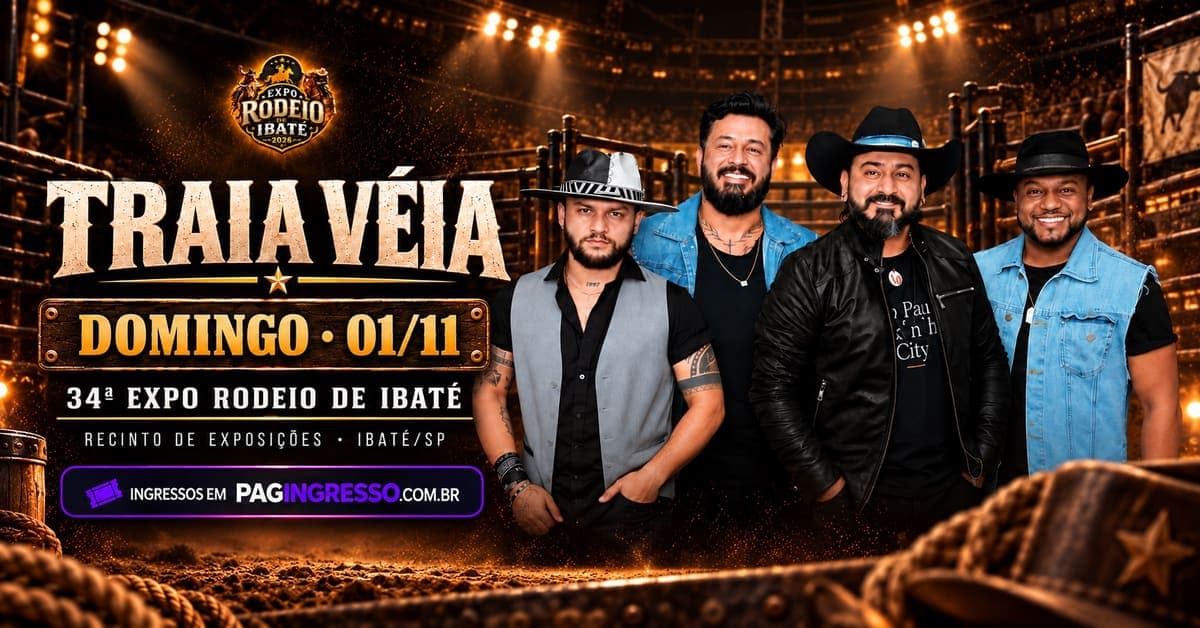 Show de Traia Véia | Próximo show de Traia Véia em Ibaté no Expo Rodeio de Ibaté